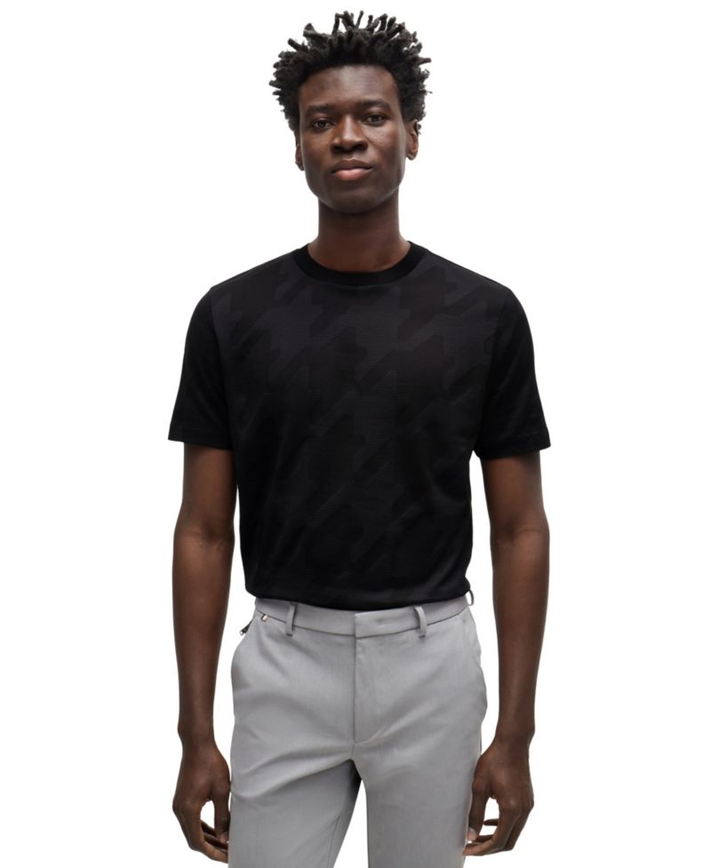Men's Houndstooth Jacquard T-Shirt