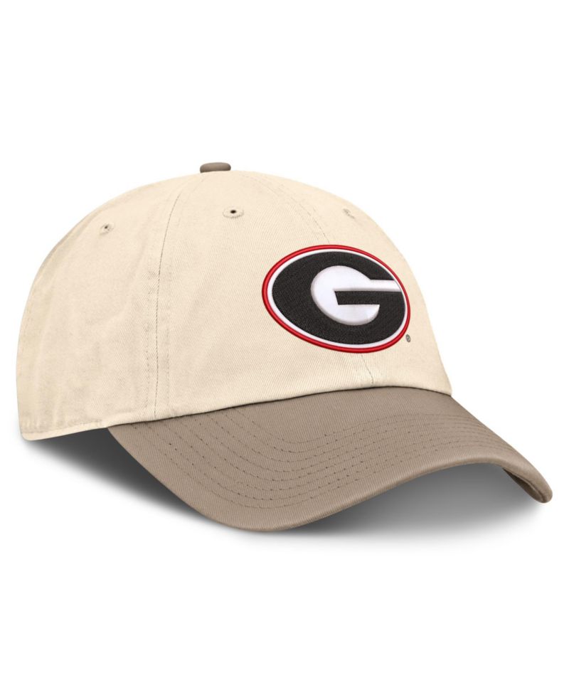 Men's Natural/Khaki Georgia Bulldogs Two-Tone Club Adjustable Hat