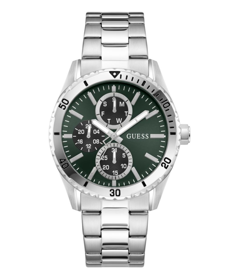 Men's Silver-Tone Multi-Function Watch, 43mm