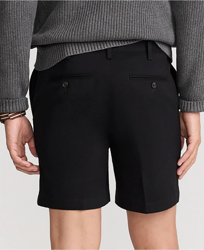 Men's No Iron 6" Comfort Waist Plain Front Chino Short