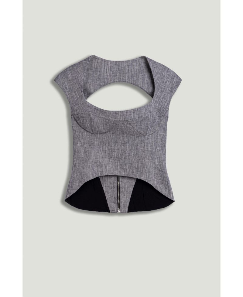 Women's Open-Back Tailored Top