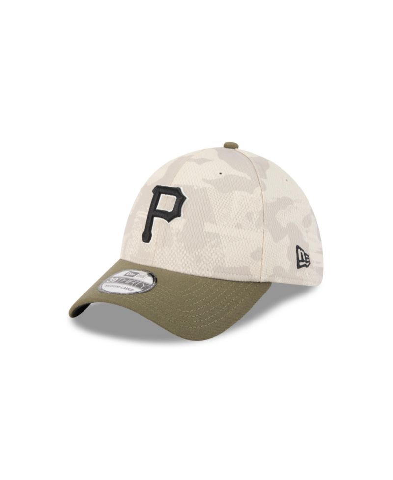 Men's Light Beige/Olive Pittsburgh Pirates 2025 Armed Forces Day 39THIRTY Flex Hat