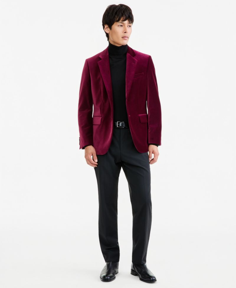 Men's Modern-Fit Velvet Blazer