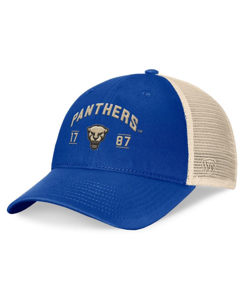 Men's Royal Pitt Panthers Heritage Waylon Trucker Adjustable Hat