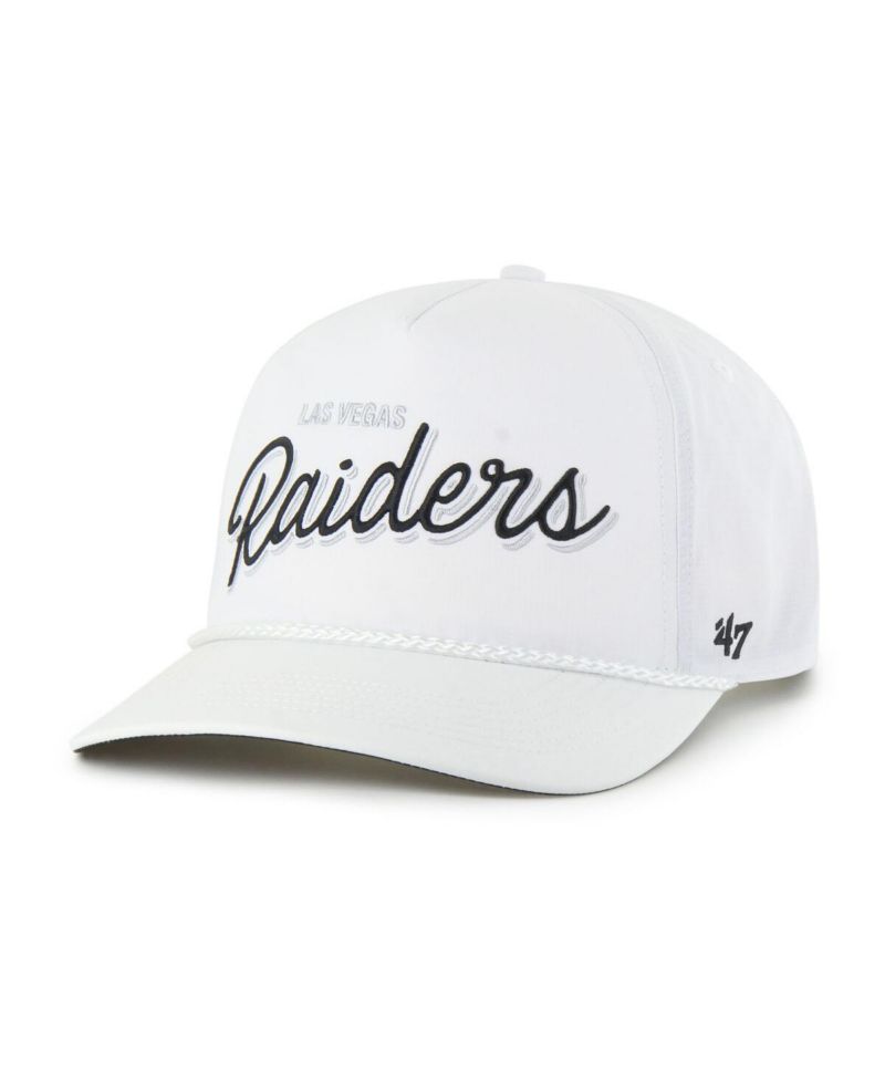 Men's White Las Vegas Raiders Brrr Fairway Hitch Adjustable Hat