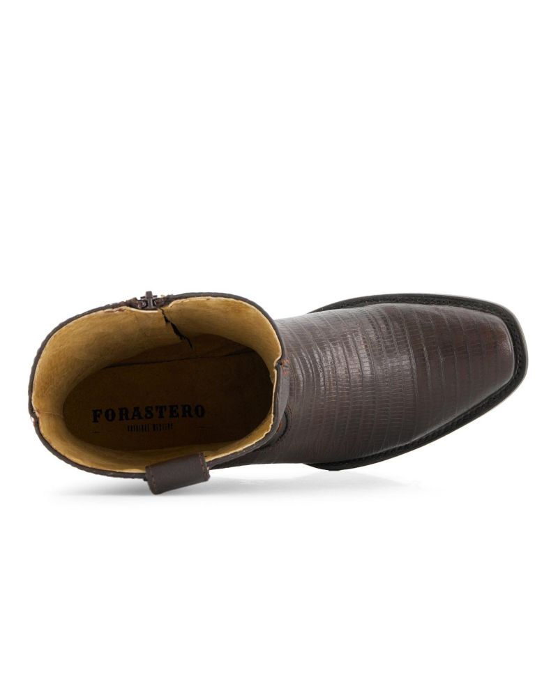 Men's Leather Cowboy Boots with Square Toe