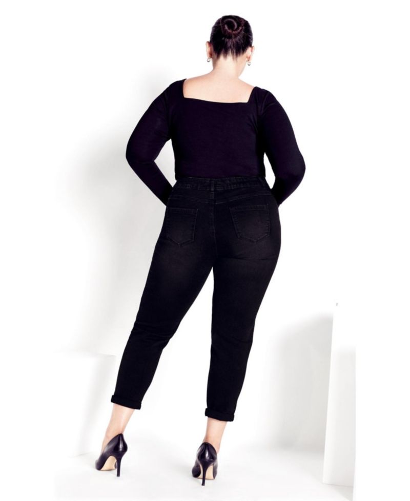 Women's Plus Size Tall Denim Girlfriend Stretch Jean