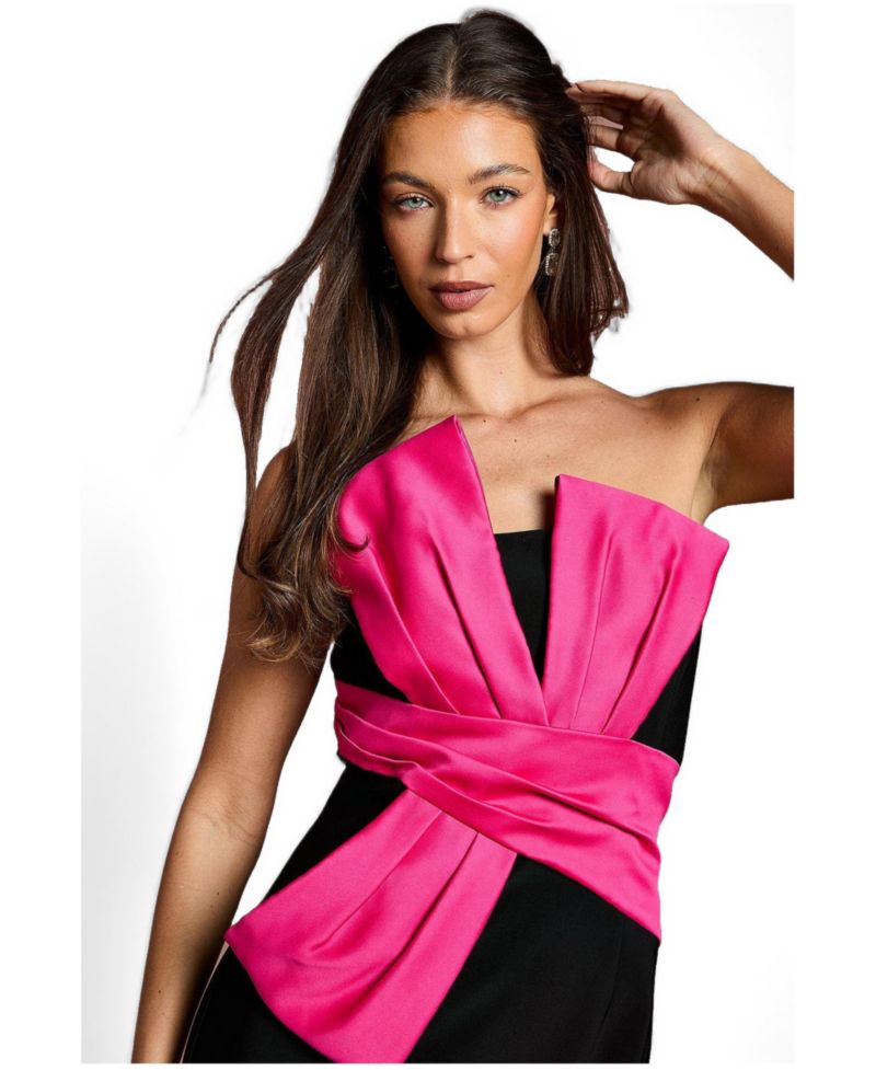 Women's Bandeau Sash Detail Maxi Dress