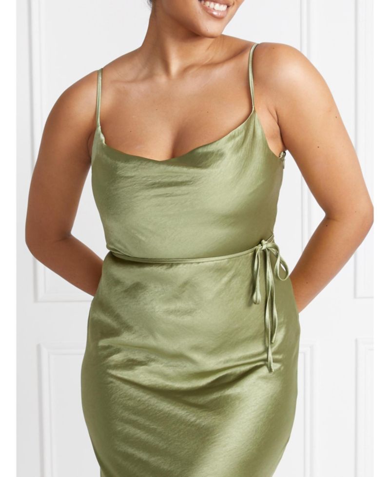 Cami Cowl Front Satin Bridesmaid Dress