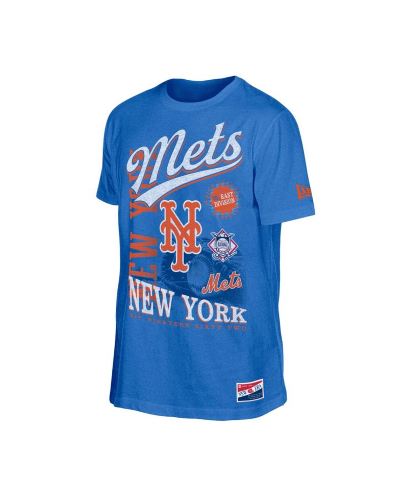 Men's Royal New York Mets Oversized Throwback Distressed T-Shirt