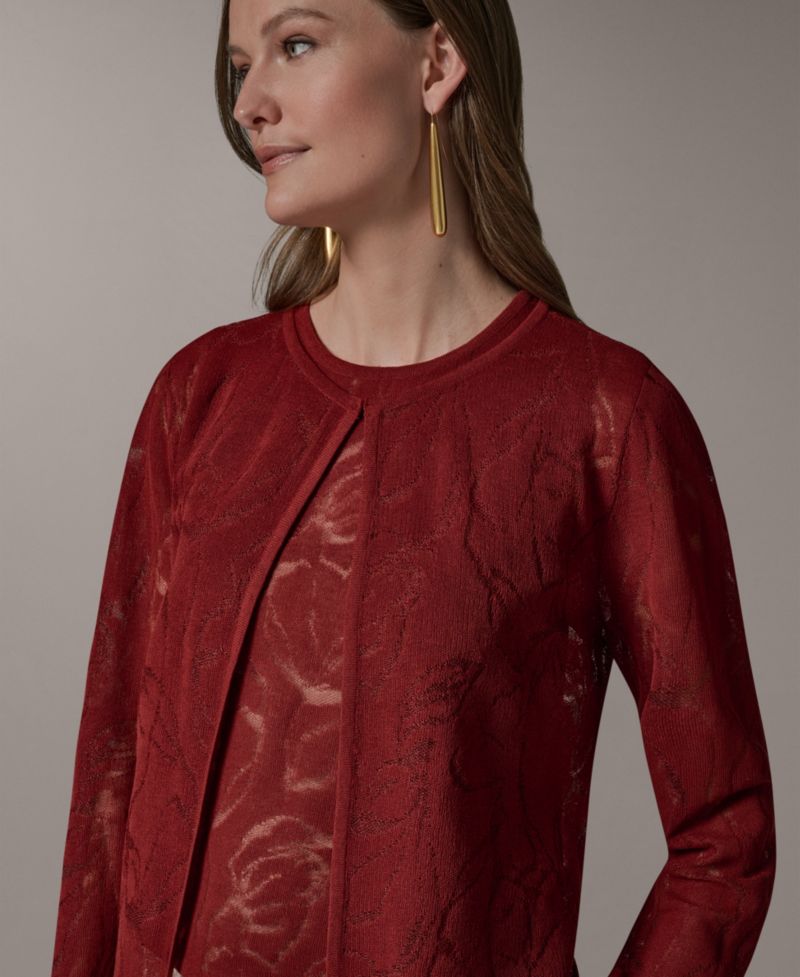 Women's Crewneck Novelty Cardigan