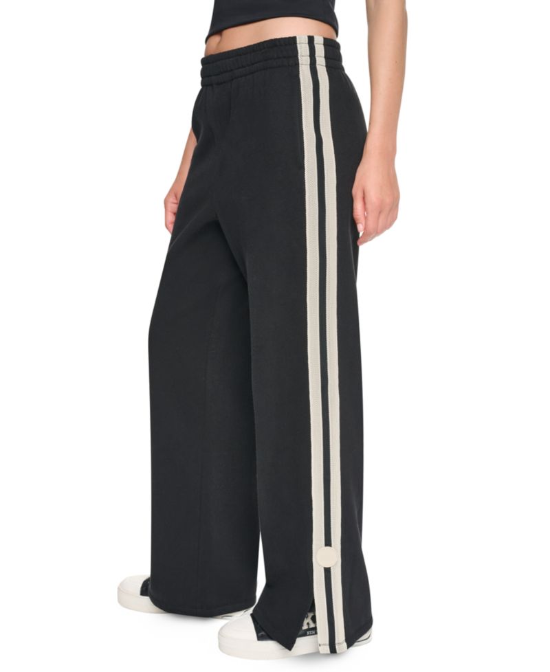 Women's High-Rise Textured Tape Straight-Leg Track Pants