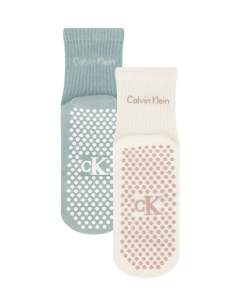 Women's Non-Slip Cushioned Athletic Socks, 2-Pack