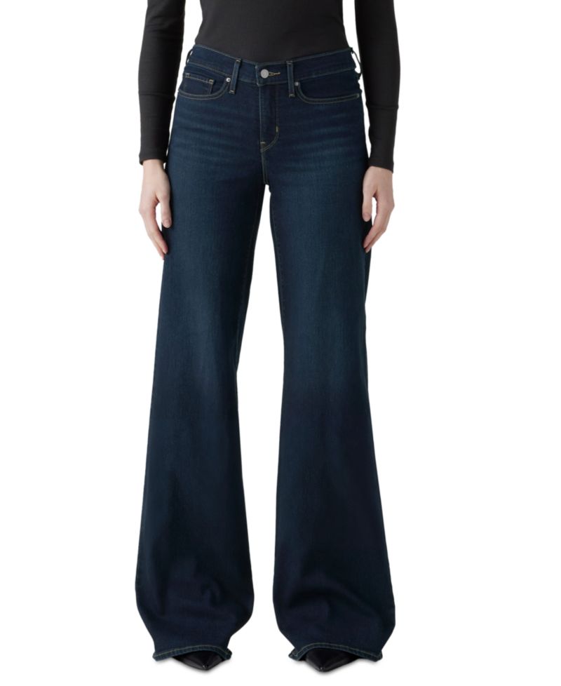 Plus Size Mid Rise 318 Shaping Wide-Leg Jeans