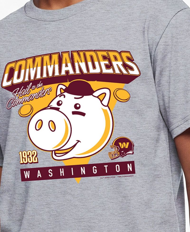Big Boys and Girls Heather Gray Washington Commanders Disney X Champion T-Shirt