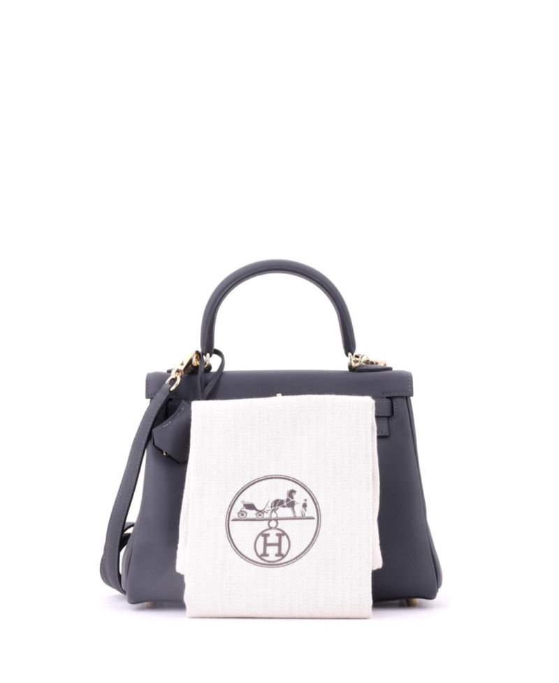 Kelly 25 Handbag Verso Swift with Permabrass Hardware