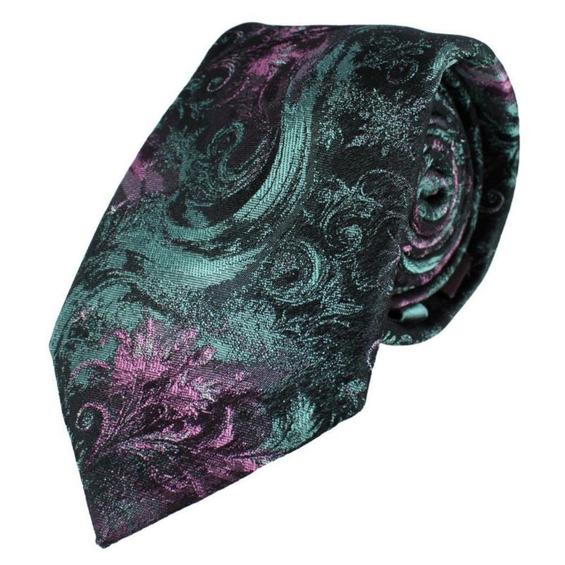 Big & Tall Arcane Storm Silk Tie and Pocket Square Bundle