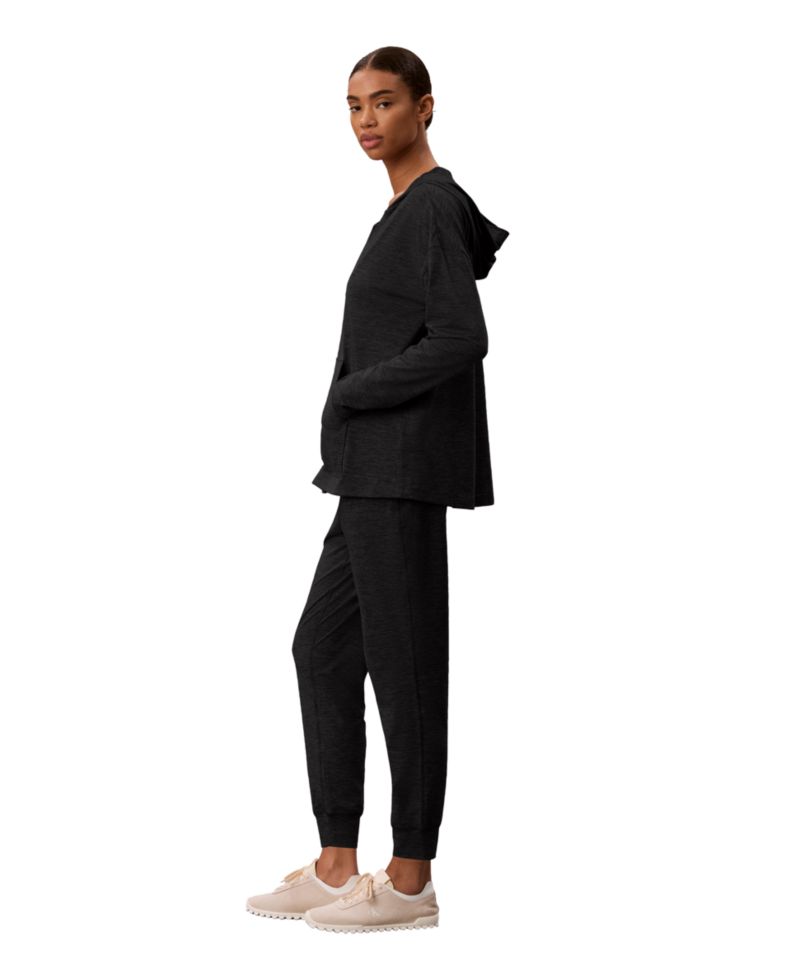 Women's Melange Lightweight Hooded Jacket