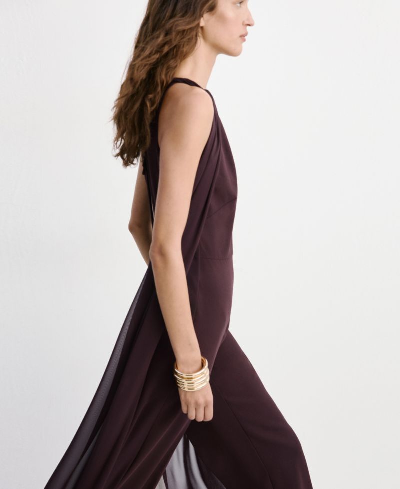 Women's Wide-Leg Cape Jumpsuit