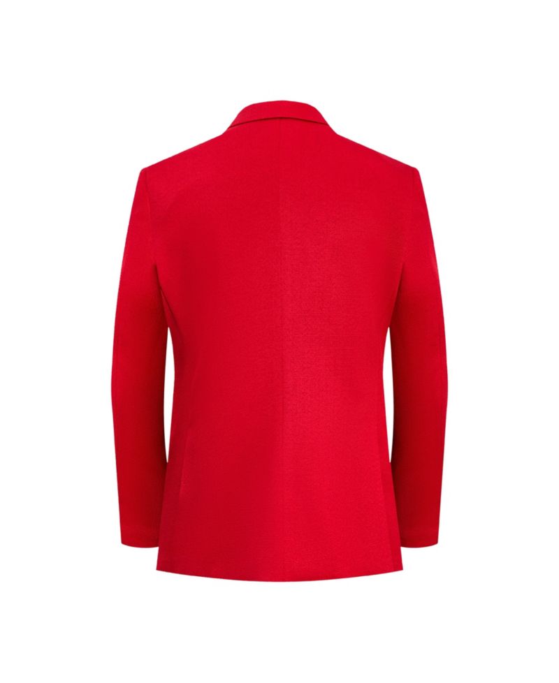 Boys Red Slim Fit Clasic Blazer