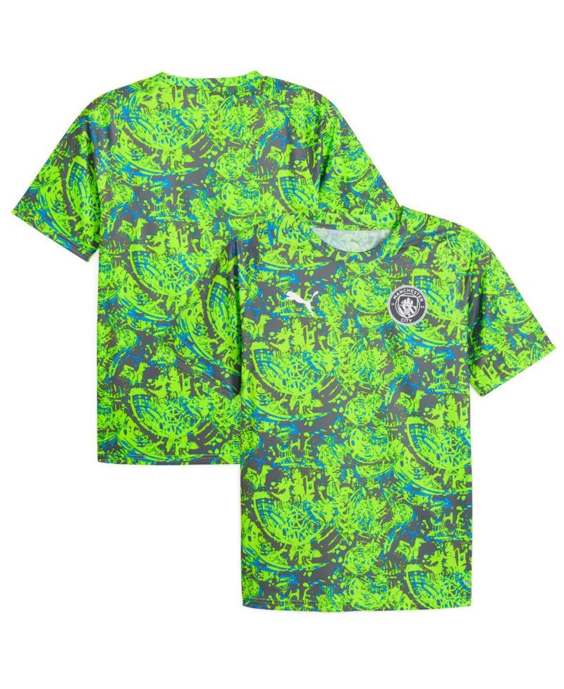 Men's Green Manchester City 2025/26 Pre-Match Training Jersey