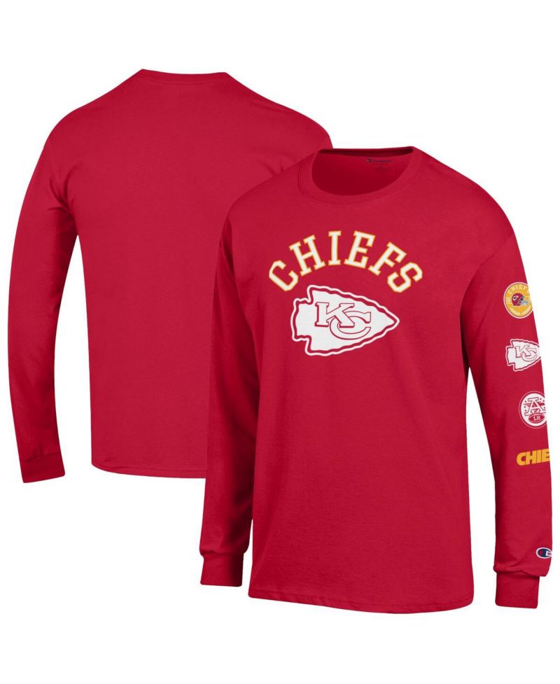 Men's Red Kansas City Chiefs Seal Long Sleeve T-Shirt
