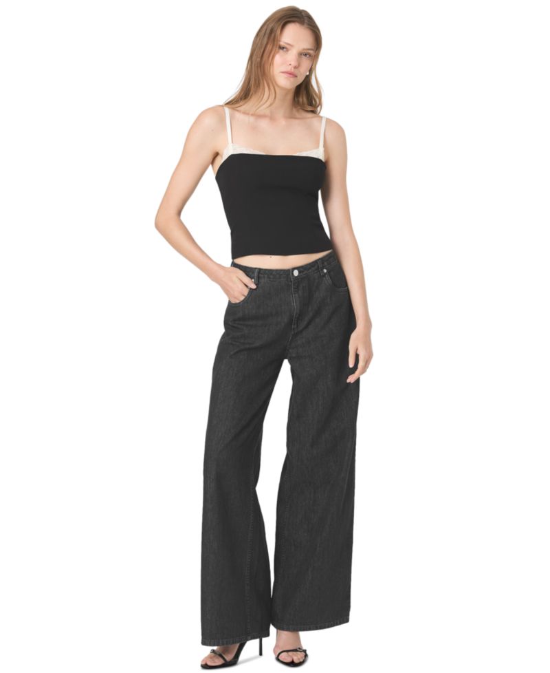 Women's Azra Sleeveless Square Neck Lace Camisole