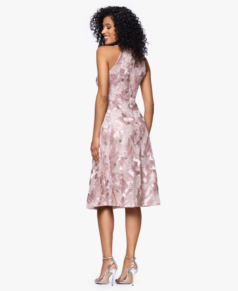 Women's Sequined Sleeveless Midi Dress