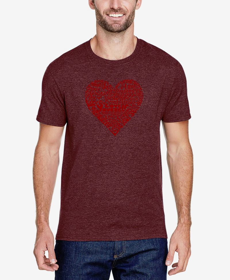 Men's Cotton/Poly Blend Word Art T-shirt - Love Yourself