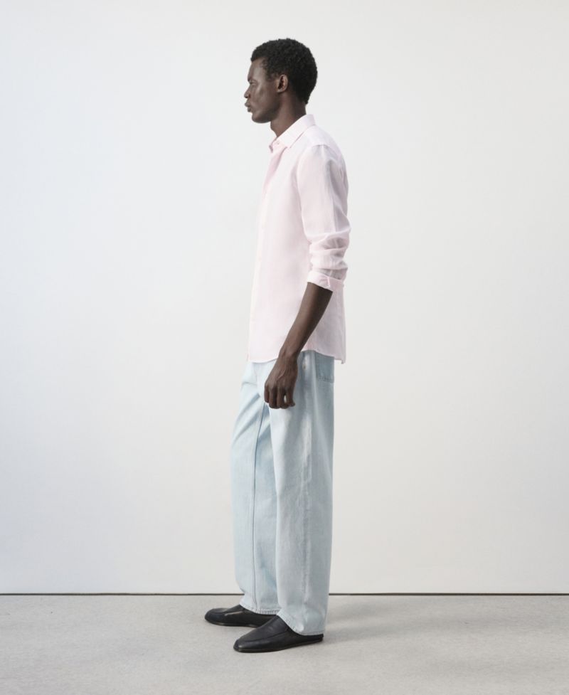 Men's Regular Fit Linen Lyocell Shirt