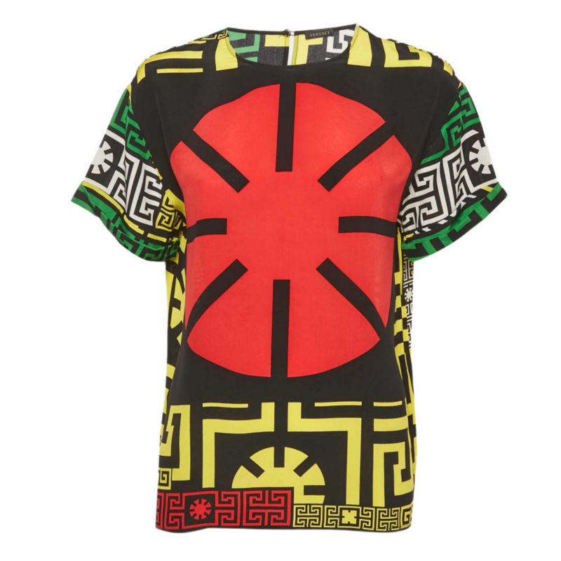 Women's Printed Silk Tunic Top