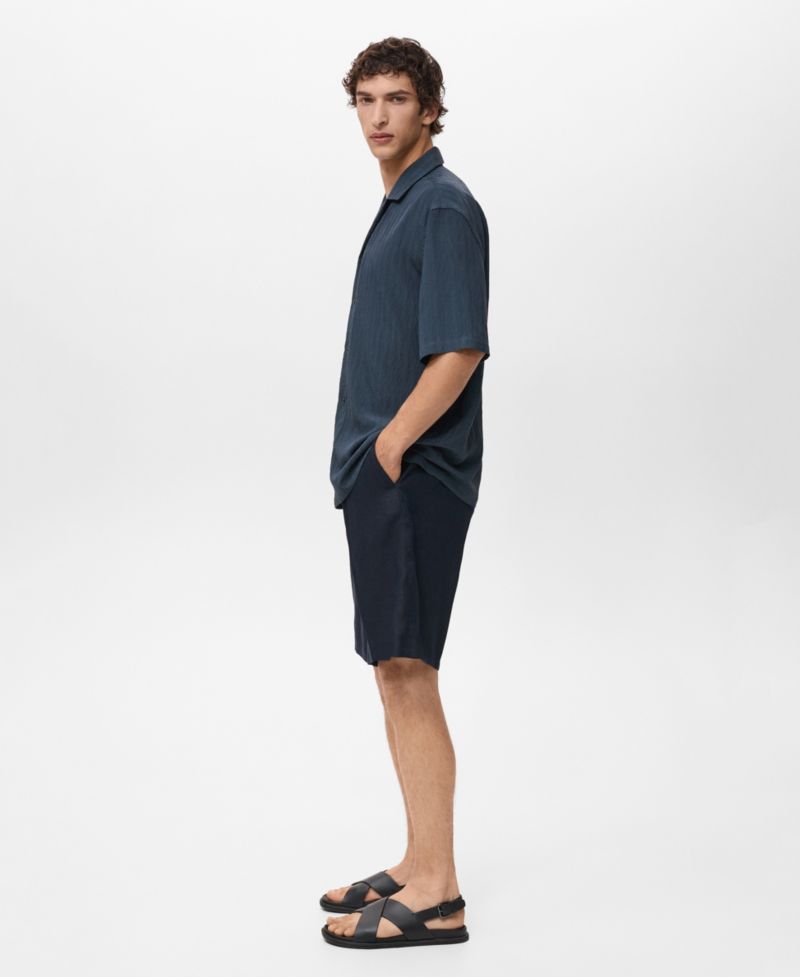 Men's Striped Embroidered Shirt
