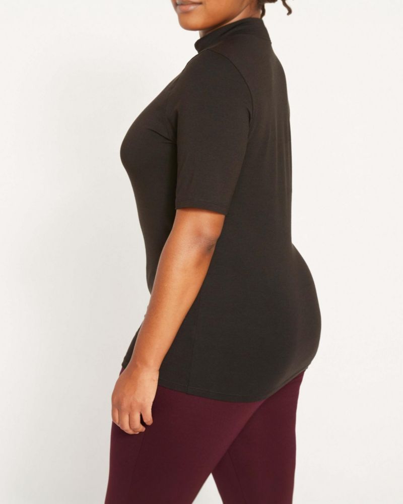 Women's Plus Size Modern Mock Neck Tee
