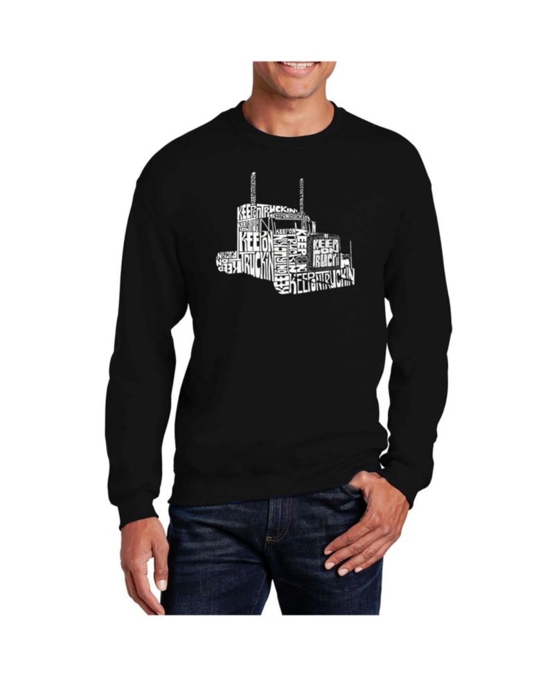 Men's Word Art Keep On Truckin' Crewneck Sweatshirt
