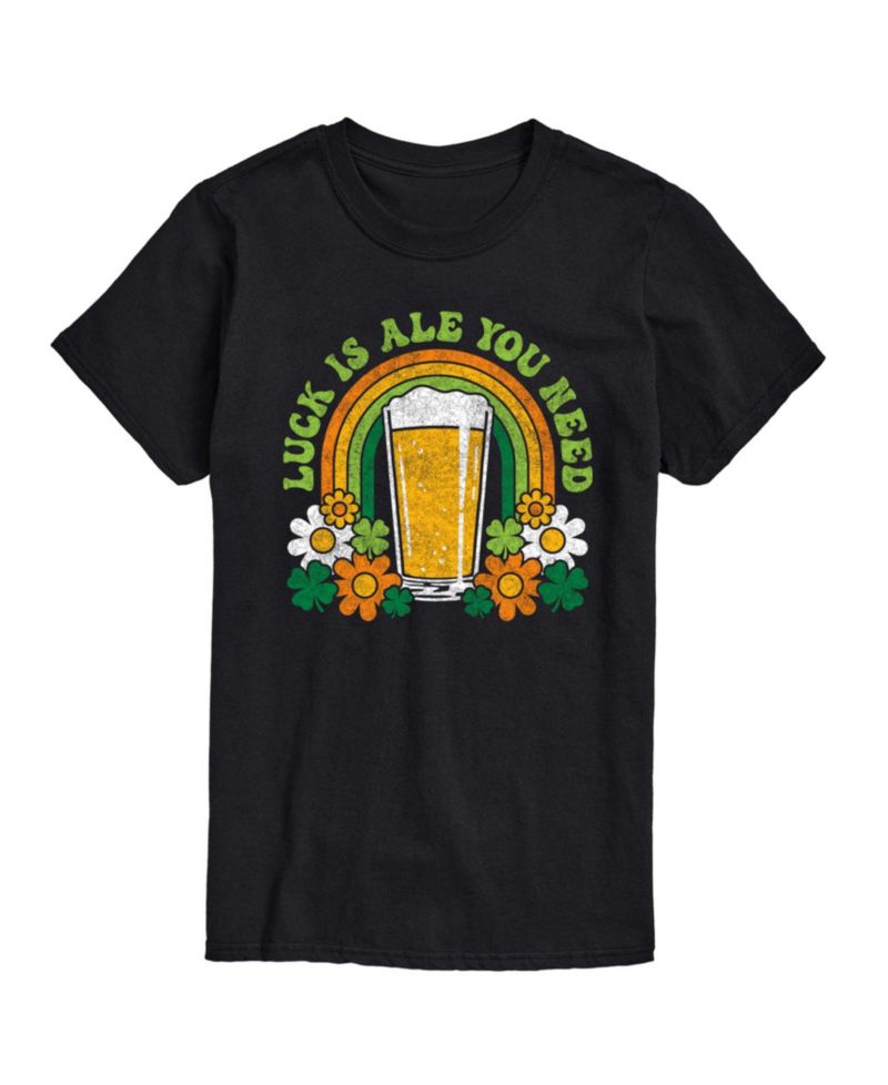 Men's Instant Message Luck Is Ale You Need Short-Sleeve Graphic T-Shirt