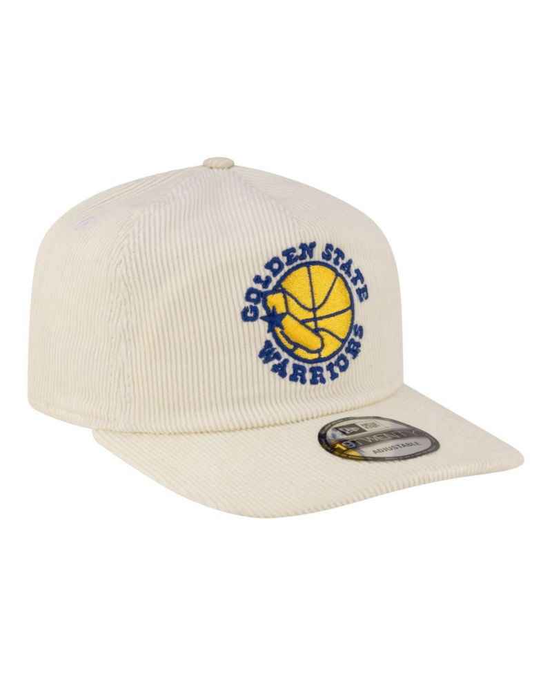 Men's White Golden State Warriors 19TWENTY 80s Chrome Corduroy Adjustable Hat
