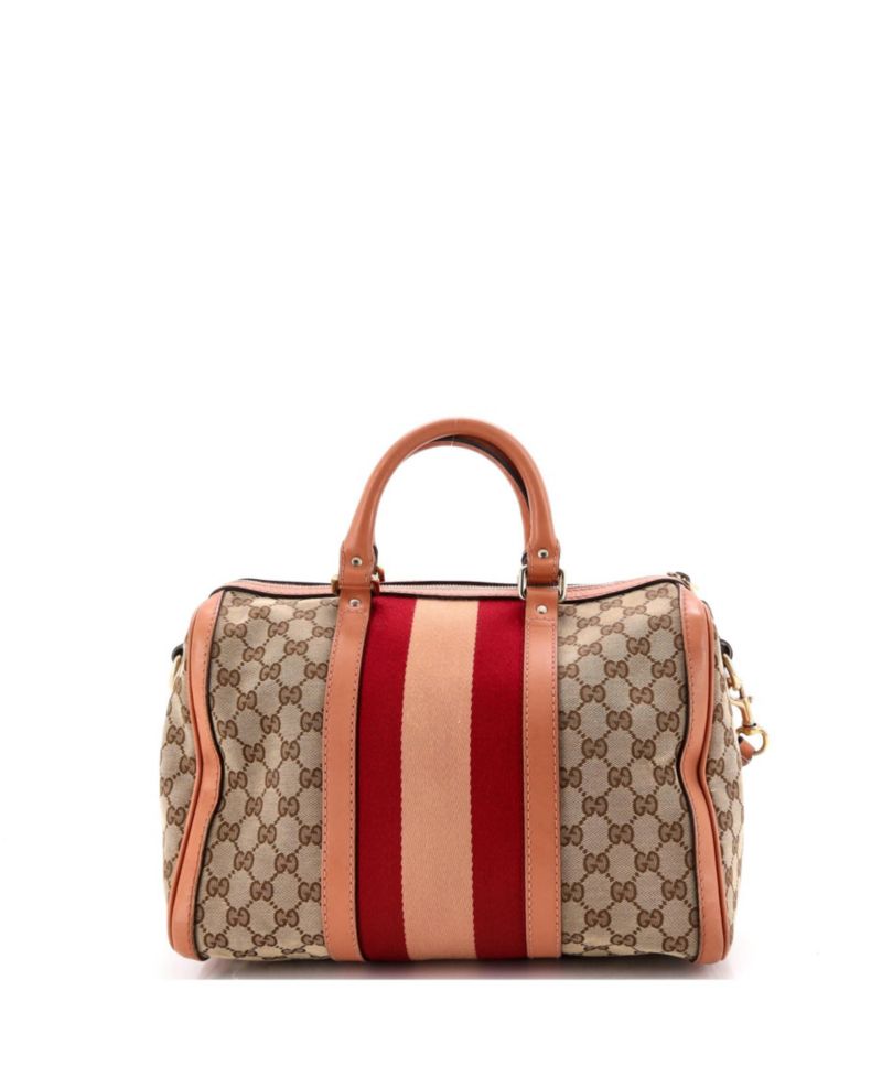 Medium Vintage Web Boston Bag GG Canvas
