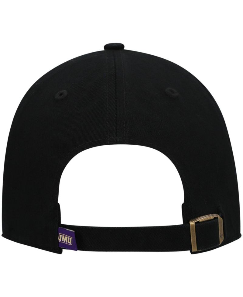Men's Black James Madison Dukes Clean Up Adjustable Hat