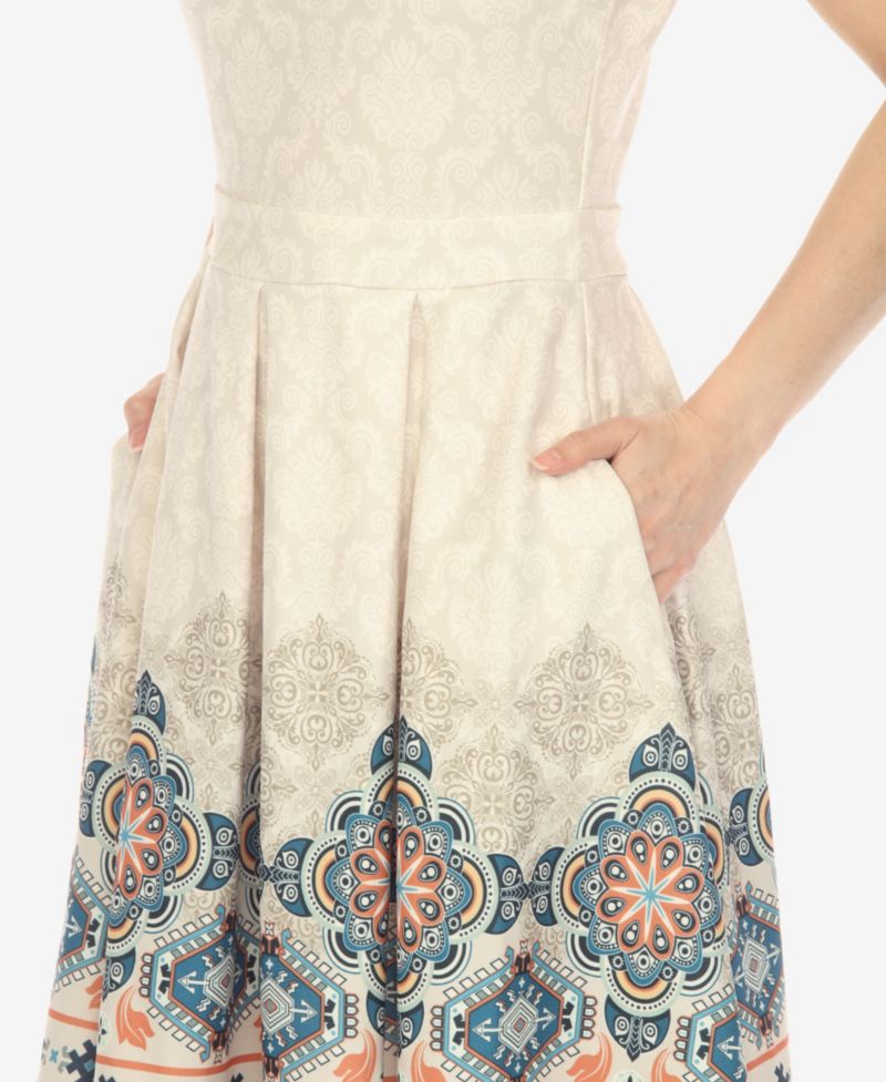 Women's Fit and Flare Knee Length Dress