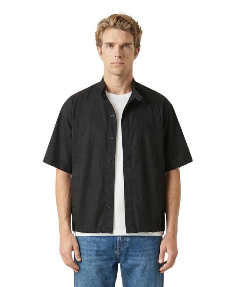 Men's Short-Sleeve Stand-Collar Jacket