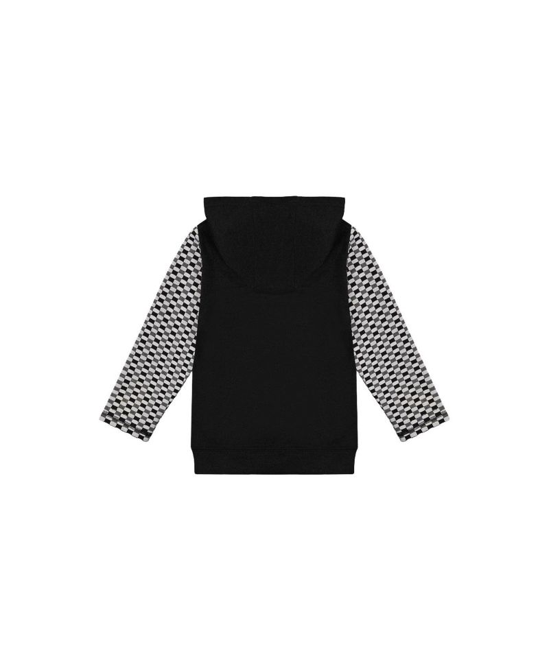Little and Big Boy (6Y - 12Y) block Hooded Top with Chest Pocket Hoodies