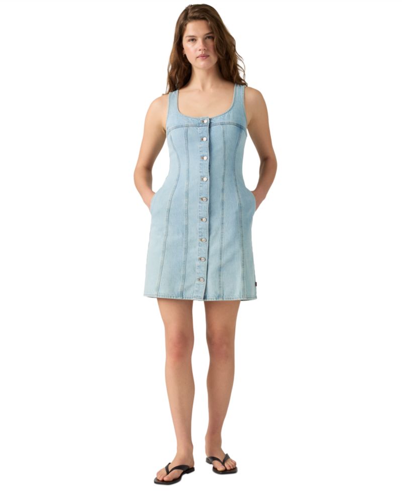 Plus Size Audra Square Neck Mini Tank Dress