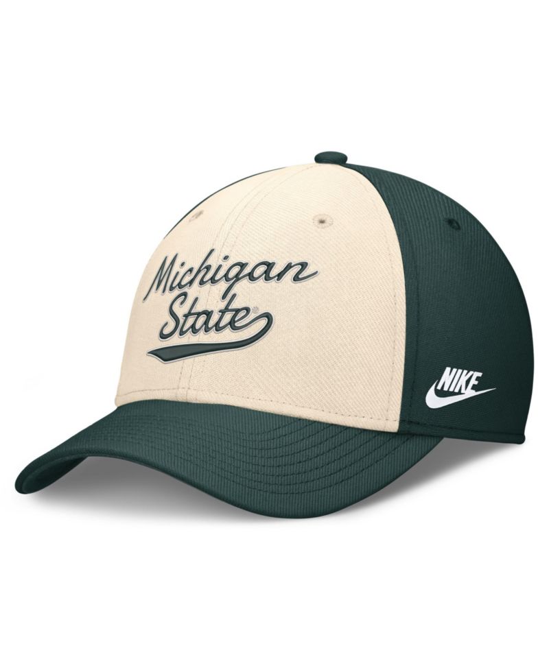 Men's Natural/Forest Green Michigan State Spartans Legacy Swooshflex Dri-FIT Hat