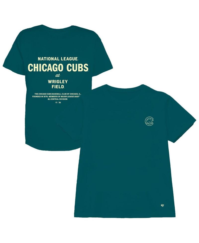 Women's Teal Chicago Cubs Plus Size Leon City Cropped T-Shirt