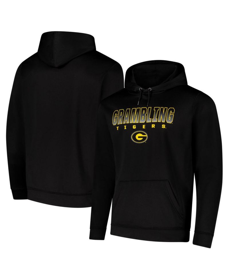 Men's Black Grambling Tigers Blackout 3.0 Pullover Hoodie