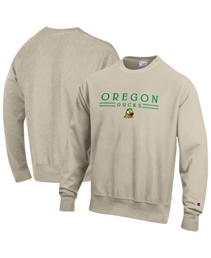 Men's Oregon Ducks Reverse Weave Crewneck Heavyweight Fleece-Lined Sweatshirt
