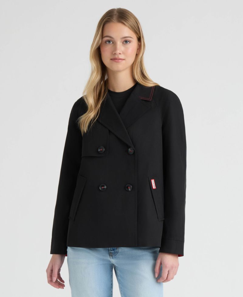 Women's Double Breasted Short Trench Jacket