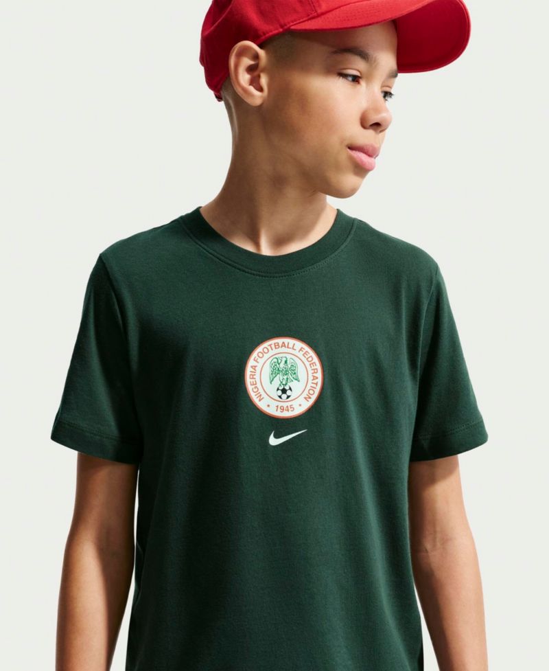 Big Boys and Girls Green Nigeria National Team Crest T-Shirt