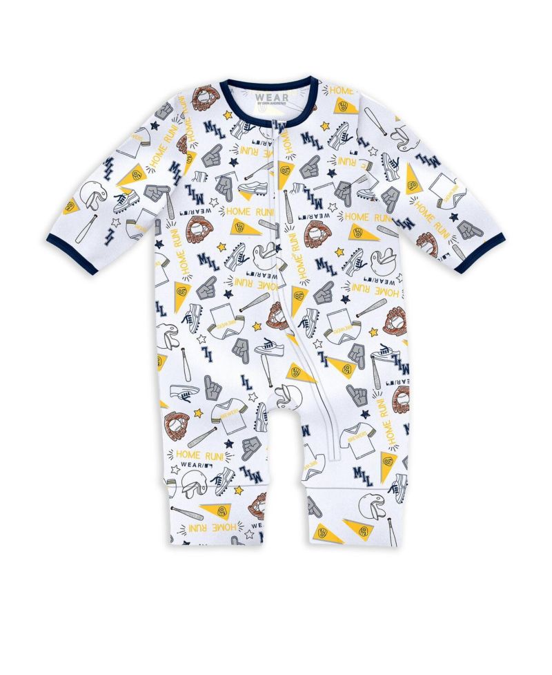 Baby Boys and Girls 2-Piece Milwaukee Brewers Sleep and Play Set