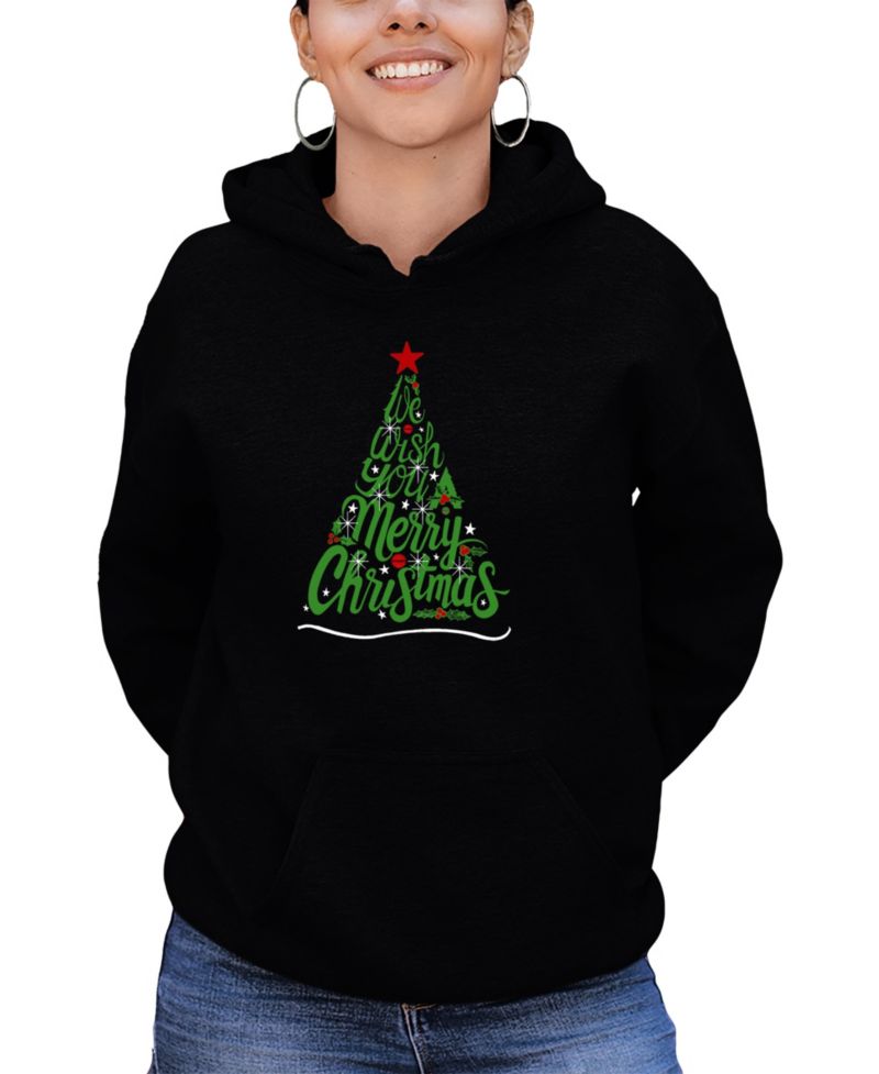 Women's We Wish You A Merry Christmas Word Art Long-Sleeve Sweatshirt